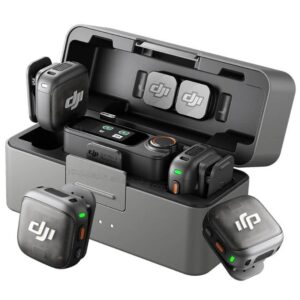 Dji Mic 3 Advance mini Wireless Condenser Microphone Noise Cancelling – Dual Channel Lavalier Mic with Charging Case for Phones & Camera