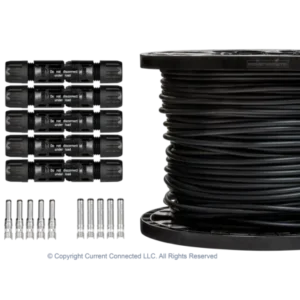 10 AWG Solar MC4 Connector PV Installation Wiring Bundle, Includes PV Wire, MC4 Connectors, and Crimping Tool